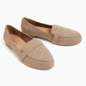 Torrid 7 Wide Loafers Shoes Tan Faux Suede Slip On